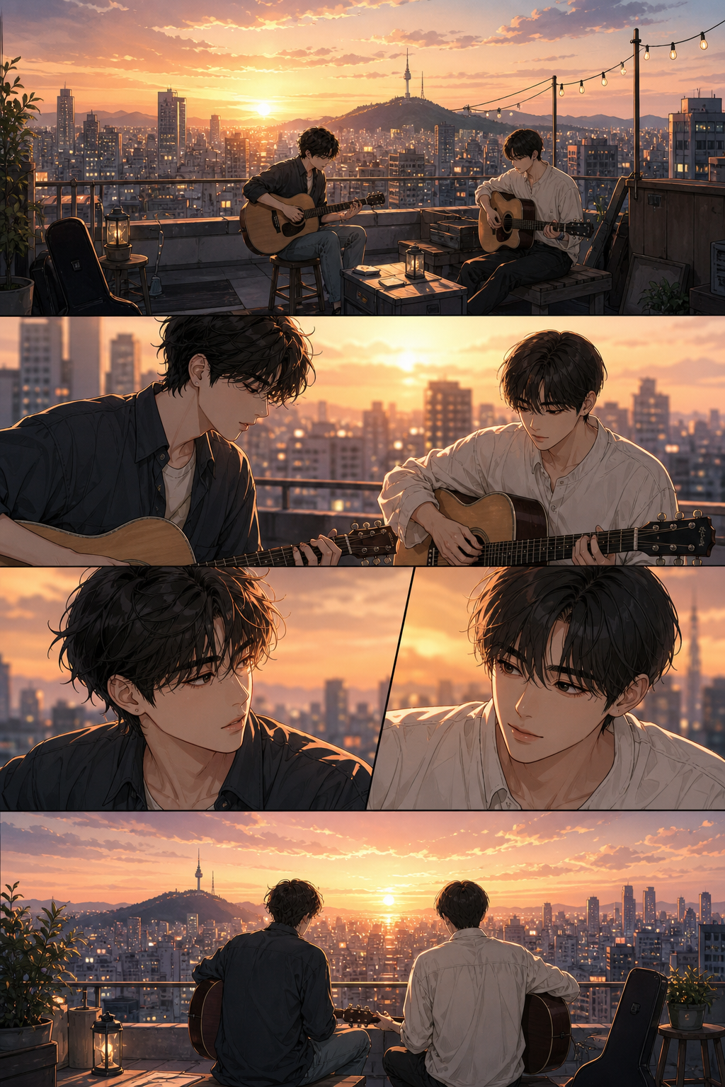 Rooftop Rehearsal — community sample from Manhwa Studio